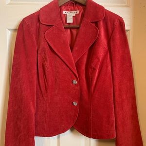 Red suede jacket